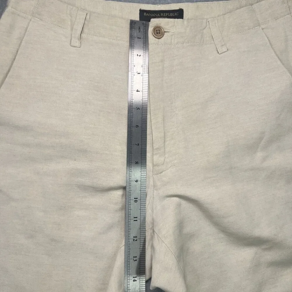 VTG Banana Republic Mens Dawson Linen Blend Chino Pants 32x32 (32x29.5) Vacation